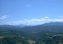 Vista panoramica dalle strutture di accoglienza